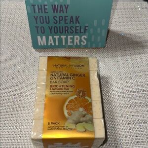 NATURAL INFUSION GINGER VITAMIN C SHEA BUTTER BRIGHTENING NOURISHING SOAP X 5